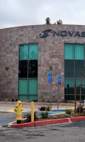 Pressure washing commercial building in California for a clean, professional appearance. Expert exte.