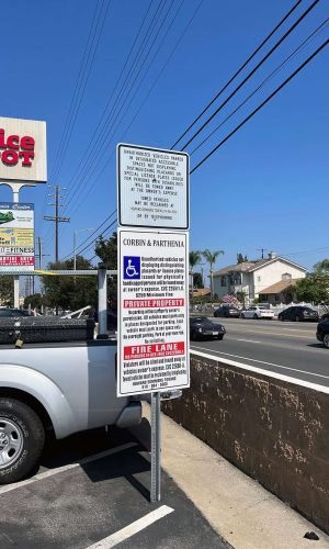 Pressure Washing Safety and Regulations Sign.
