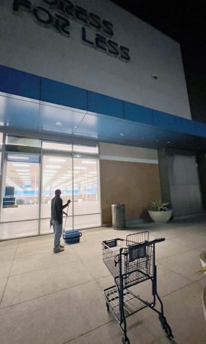 Commercial building exterior cleaned by professional pressure washing services.